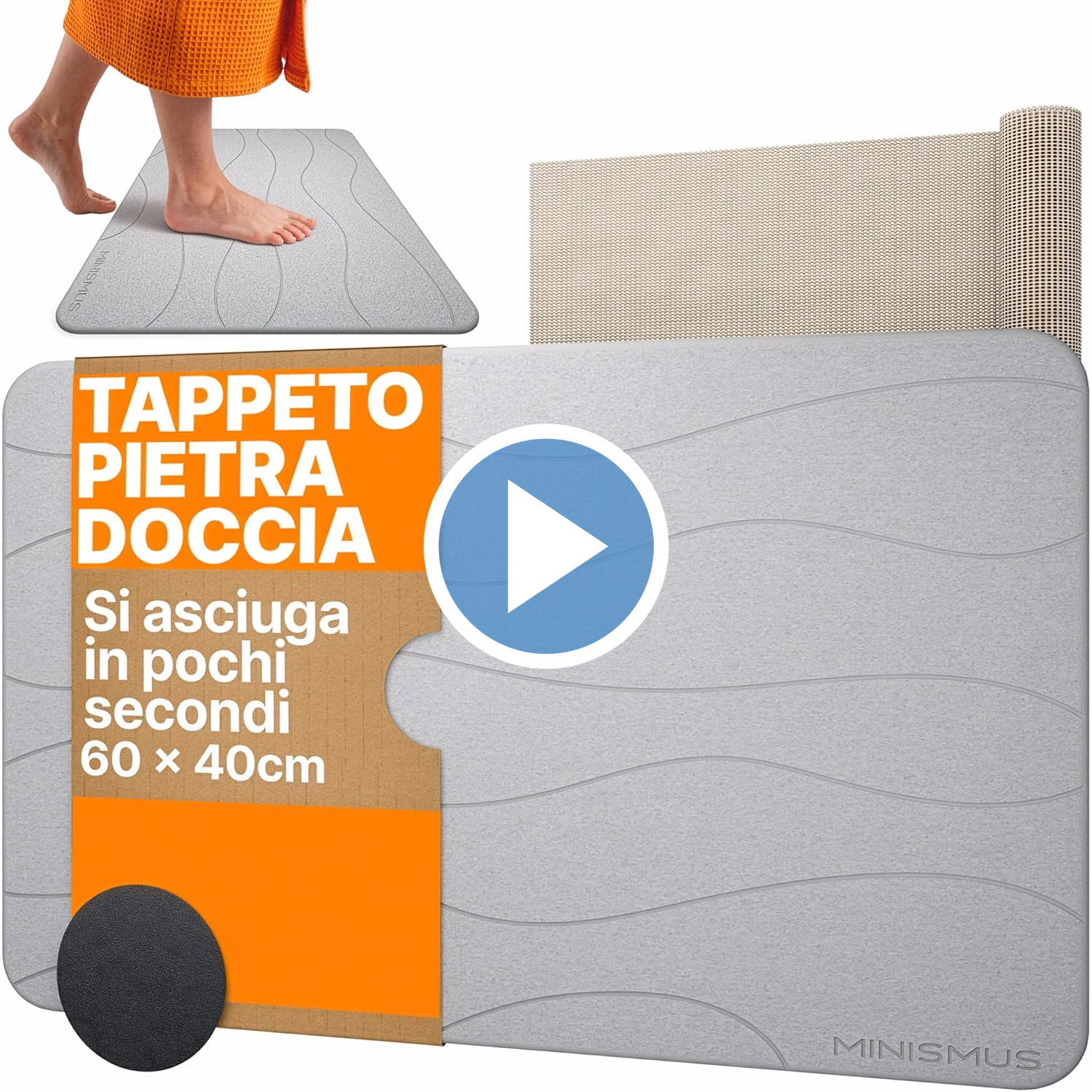 Tappetino Bagno in Pietra Super Assorbente
