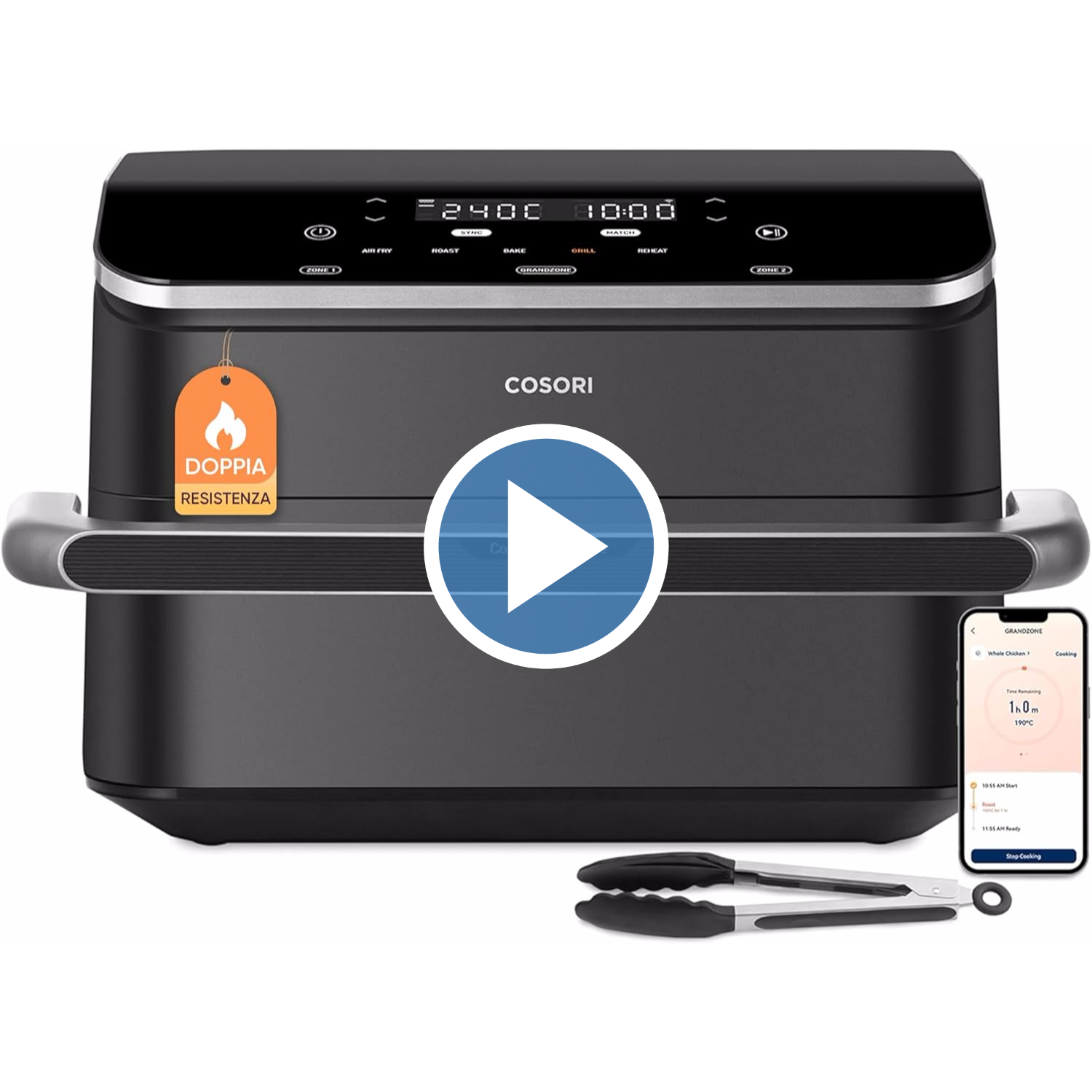 Friggitrice ad Aria Smart con Doppia Resistenza