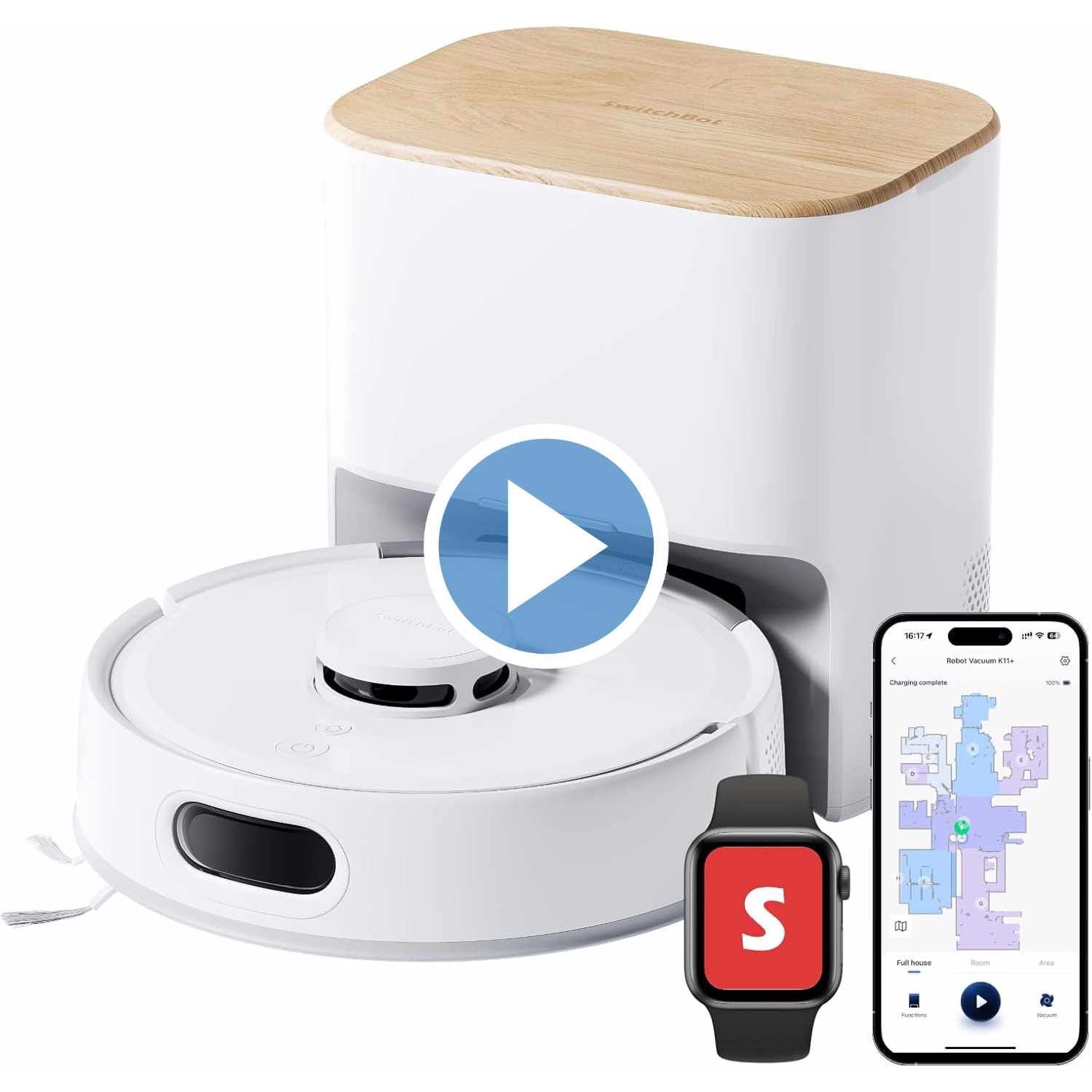 Switchbot K11+ | Il Robot Aspirapolvere più Piccolo al Mondo