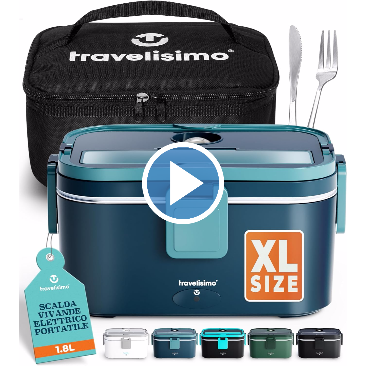 Scaldavivande Elettrico Portatile XL | Pasti Caldi in Pausa Pranzo