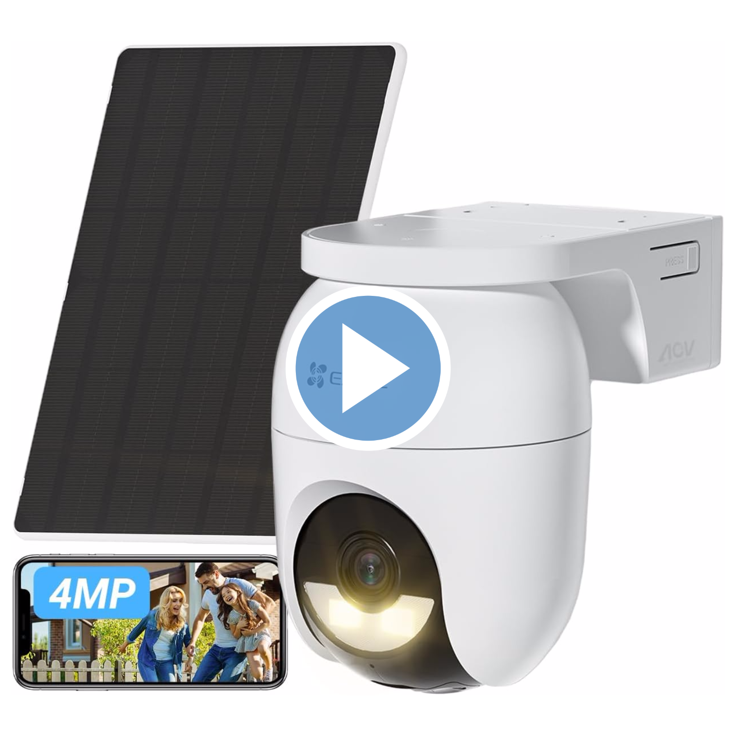 Telecamera da Esterno con Pannello Solare e Allarme